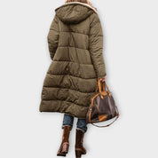 Dames Lange Winterjas | Gewatteerd