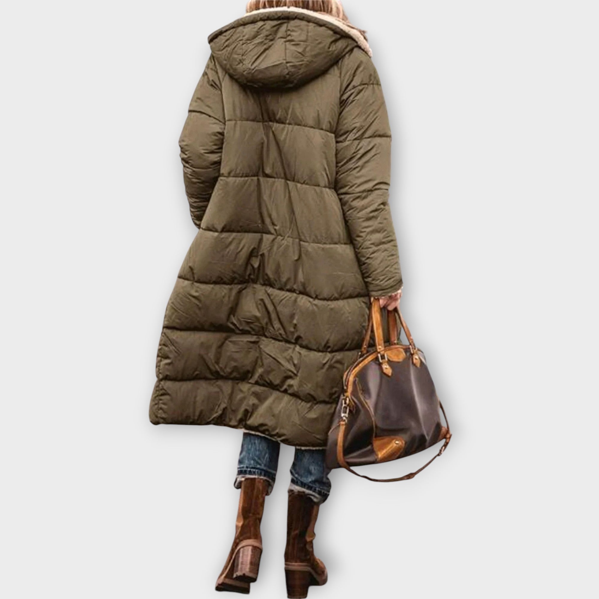 Dames Lange Winterjas | Gewatteerd