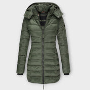 Dames Lange Winterjas | Gewatteerd