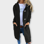 Dames Lange Gebreide Vest | Fleece