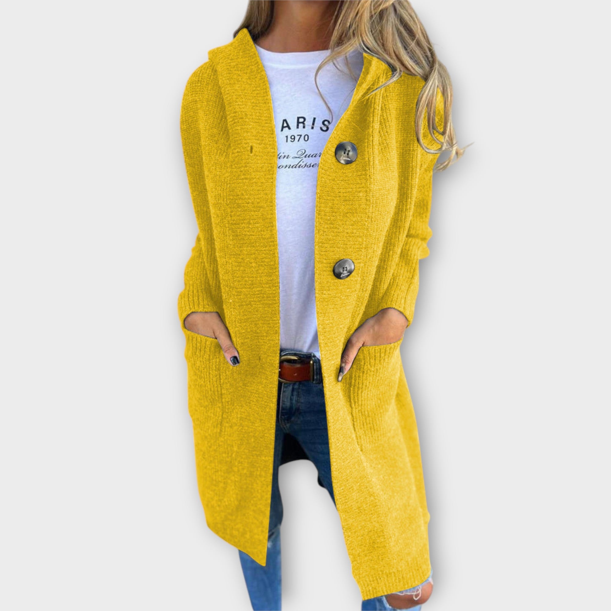 Dames Lange Gebreide Vest | Fleece