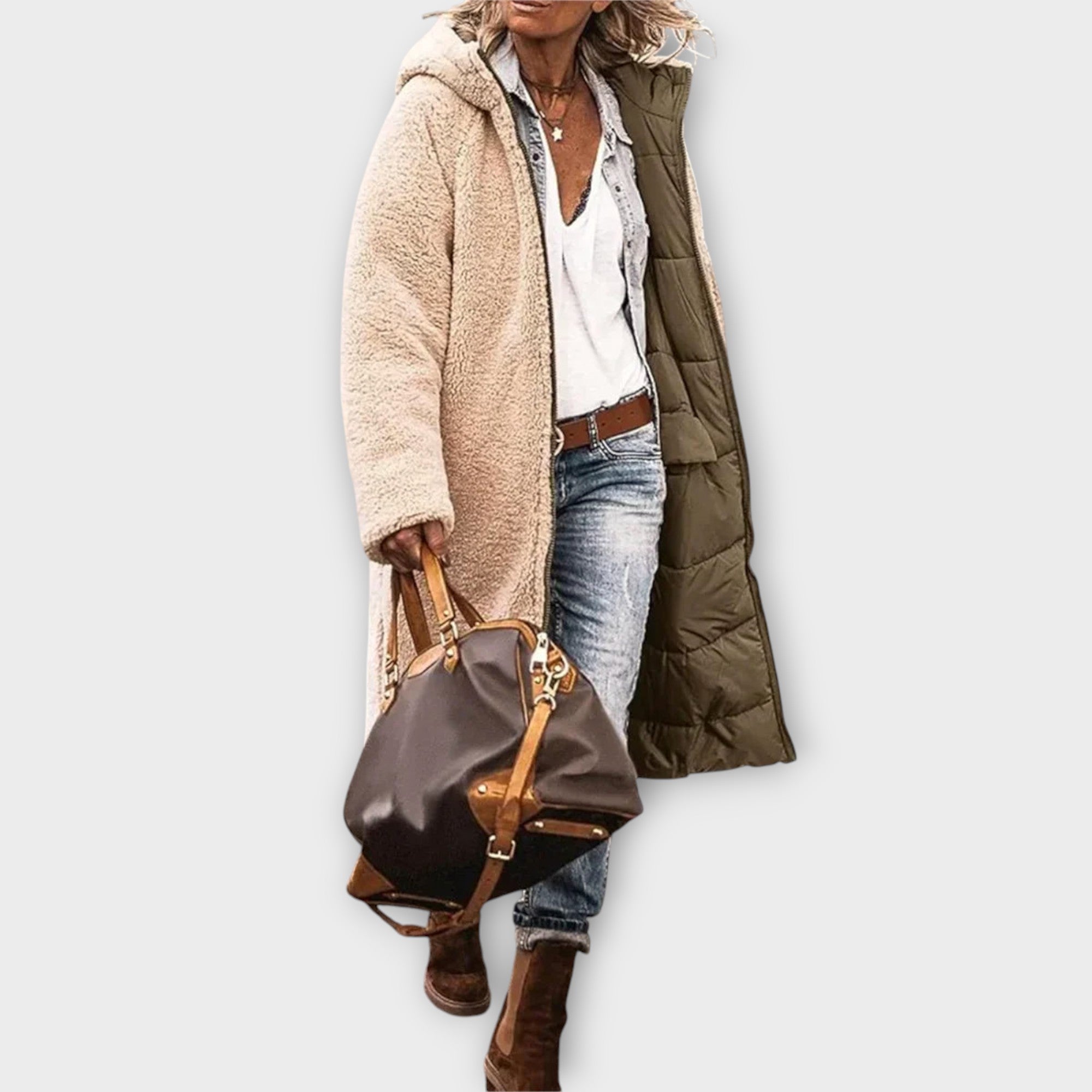 Dames Lange Winterjas | Gewatteerd