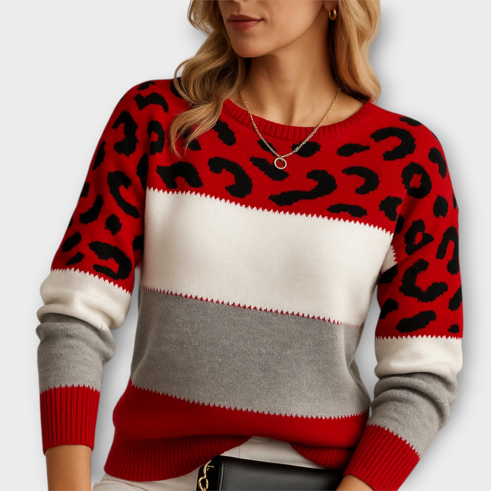 Dames Panterprint Sweater | Gestreept