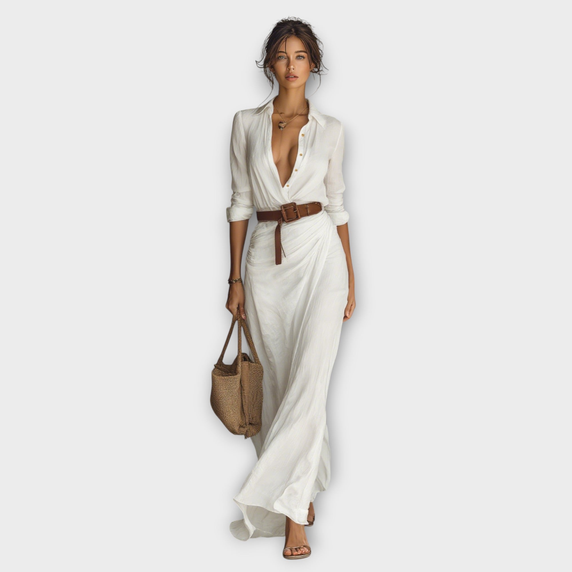 Dames Maxi Jurk | Lange Mouwen