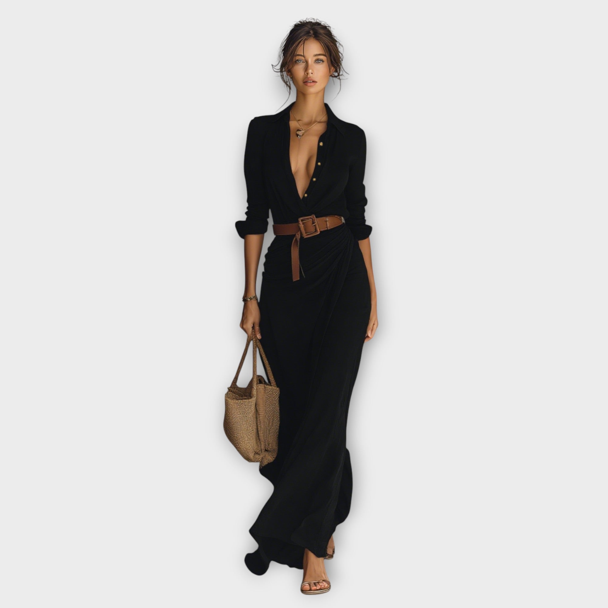Dames Maxi Jurk | Lange Mouwen