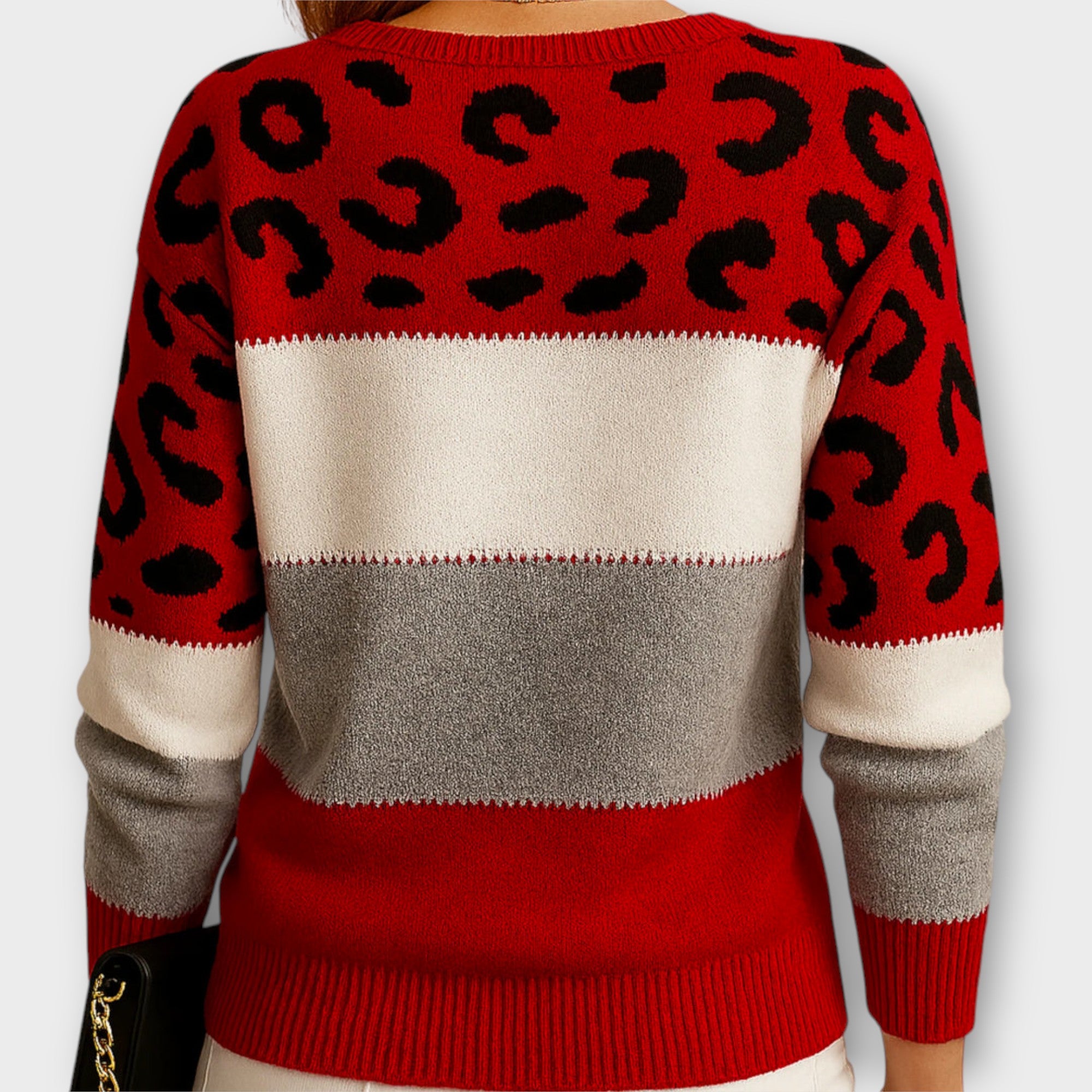 Dames Panterprint Sweater | Gestreept