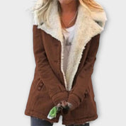 Dames fleece wollen Jas | warm