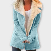 Dames fleece wollen Jas | warm