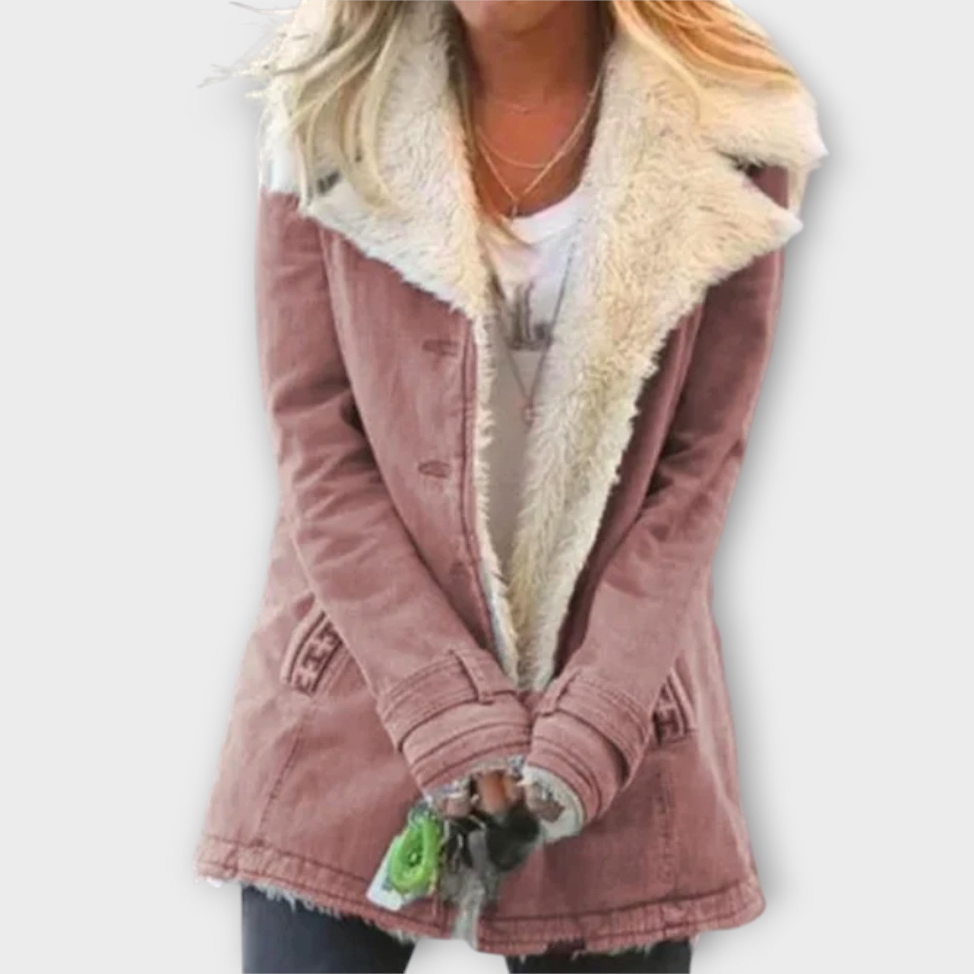 Dames fleece wollen Jas | warm