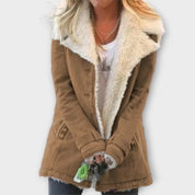 Dames fleece wollen Jas | warm