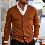 Heren Gebreide Cardigan | V-hals