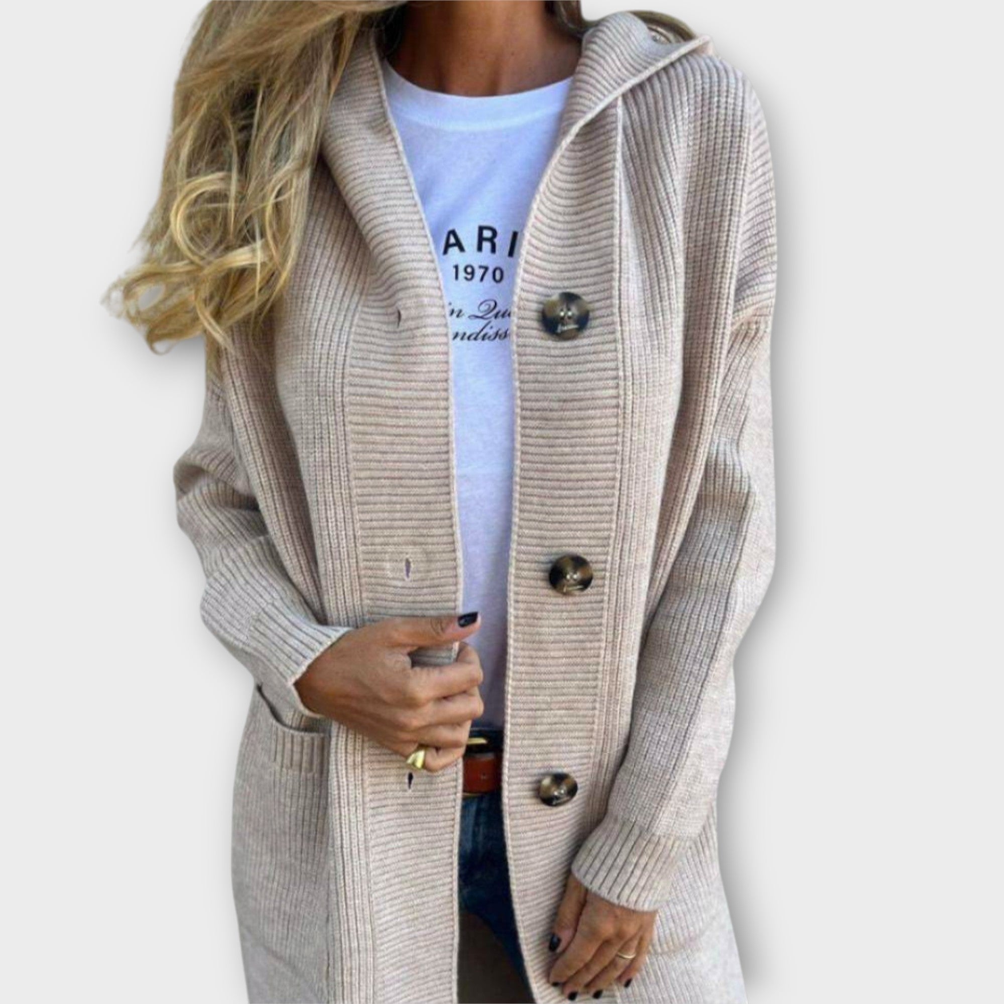 Dames Lange Vest | Met Knopen